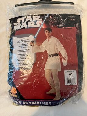 Star Wars Luke Skywalker Adult Costume - White & Tan one size